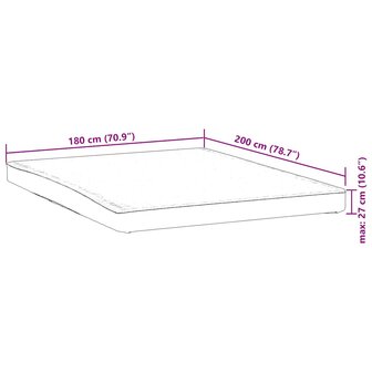 Matrasbeschermer waterdicht 180x200 cm wit 7