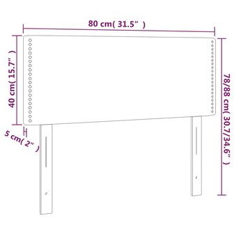 Hoofdbord 80x5x78/88 cm kunstleer zwart 8