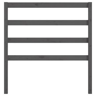 Hoofdbord 96x4x100 cm massief grenenhout grijs 4