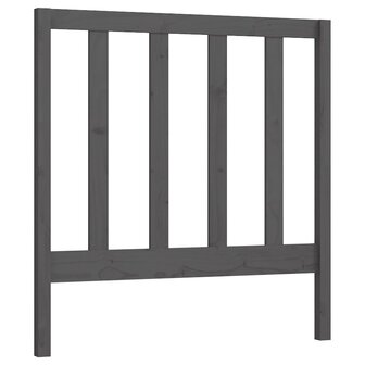 Hoofdbord 96x4x100 cm massief grenenhout grijs 2
