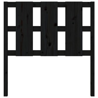 Hoofdbord 95,5x4x100 cm massief grenenhout zwart 4
