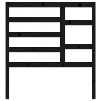 Hoofdbord 96x4x104 cm massief grenenhout zwart 4
