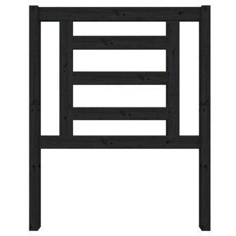 Hoofdbord 81x4x100 cm massief grenenhout zwart 3