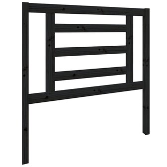 Hoofdbord 96x4x100 cm massief grenenhout zwart 2