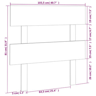Hoofdbord 103,5x3x81 cm massief grenenhout honingbruin 6