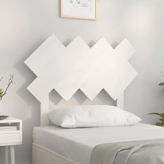 Hoofdbord 92x3x81 cm massief grenenhout wit 1