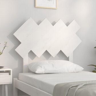 Hoofdbord 92x3x81 cm massief grenenhout wit 3