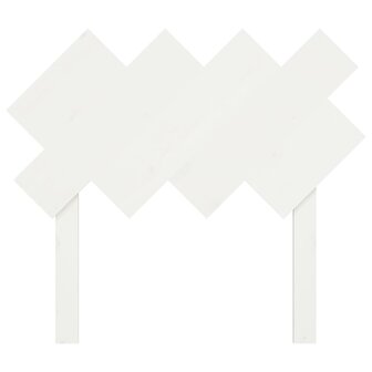 Hoofdbord 92x3x81 cm massief grenenhout wit 4
