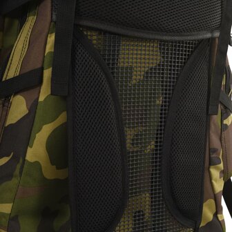 Wandelrugzak 80 L camouflage oxford stof groen 4