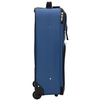 5-delige Kofferset stof blauw 4