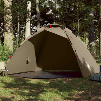 Tent 4-persoons snelontgrendeling bruin 1