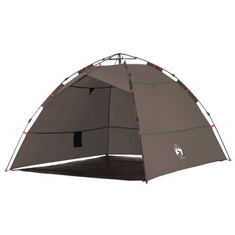 Tent 4-persoons snelontgrendeling bruin 2