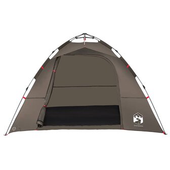 Tent 4-persoons snelontgrendeling bruin 6