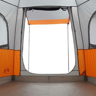 Autotent 4-persoons waterdicht grijs en oranje 9