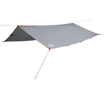 Kampeerluifel waterdicht 400x294 cm grijs en oranje 2