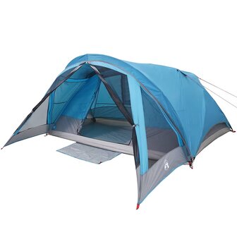 Tent 4-persoons waterdicht blauw 3