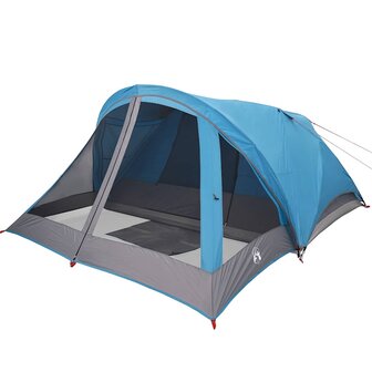 Tent 4-persoons waterdicht blauw 5