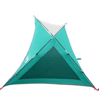 Strandtent 2-persoons zeegroen waterdicht 7