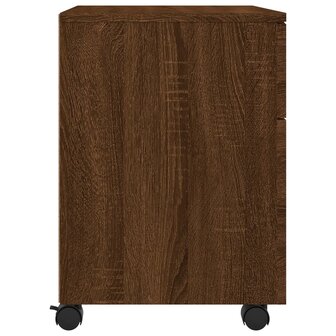 Dossierkast verrijdbaar 45x38x54 cm bewerkt hout bruineiken 5