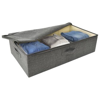 Opbergbox 70x40x18 cm stof antracietkleurig 7