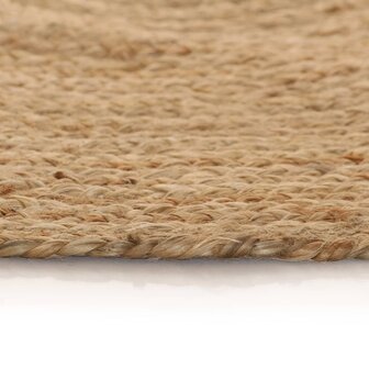 Tapijt rond 90 cm gevlochten jute 3