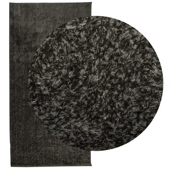 Vloerkleed ISTAN hoogpolig glanzend 100x200 cm antracietkleurig 3