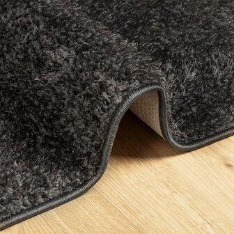 Vloerkleed ISTAN hoogpolig glanzend 100x200 cm antracietkleurig 6