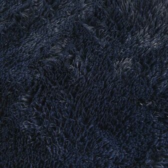 Hoogpolig vloerkleed NAVARRA 130x200 cm polyester marineblauw 9