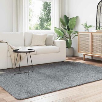 Hoogpolig vloerkleed NAVARRA 160x230 cm polyester zilvergrijs 3