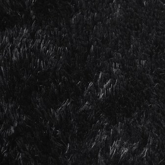 Hoogpolig vloerkleed NAVARRA 120x120 cm polyester zwart 9