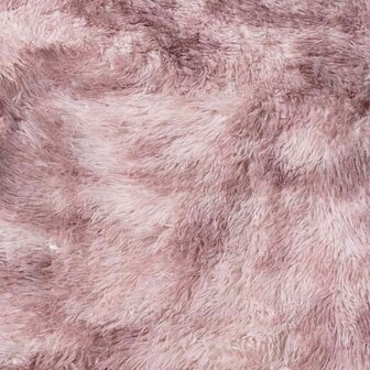 Hoogpolig vloerkleed NAVARRA 120x120 cm polyester stoffig roze 9
