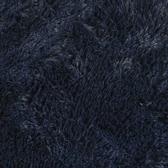 Hoogpolig vloerkleed NAVARRA 120x120 cm polyester marineblauw 9