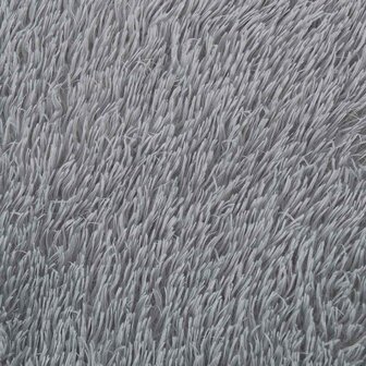 Hoogpolig vloerkleed NAVARRA 120x120 cm polyester zilvergrijs 9