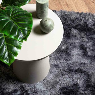 Hoogpolig vloerkleed NAVARRA 100x100 cm polyester donkergrijs 8