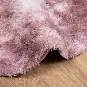 Hoogpolig vloerkleed NAVARRA 160x160 cm polyester stoffig roze 5