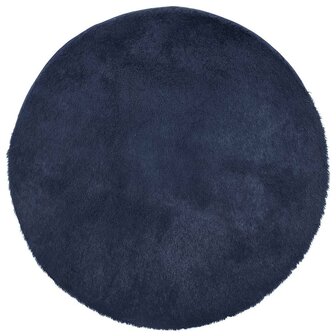 Hoogpolig vloerkleed NAVARRA 160x160 cm polyester marineblauw 2