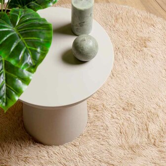Hoogpolig vloerkleed NAVARRA 200x200 cm polyester beige 8