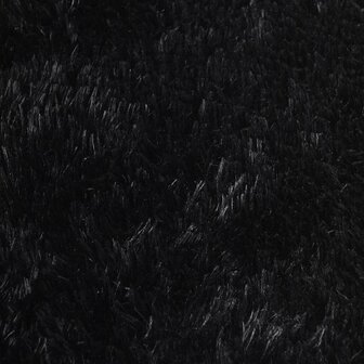 Hoogpolig vloerkleed NAVARRA 200x200 cm polyester zwart 9