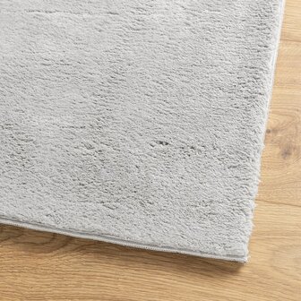 Vloerkleed HUARTE laagpolig zacht wasbaar 60x110 cm grijs 4