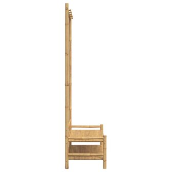 Kledingrek met schappen 103x40x183 cm bamboe 6