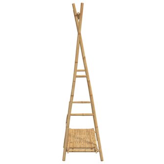 Kledingrek met schap 102x50x190 cm bamboe 6