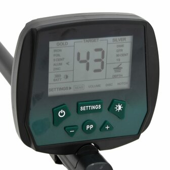 Metaaldetector met LCD-scherm 24 cm zoekdiepte 6