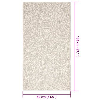 Vloerkleed ZIZUR room binnen en buiten 80x150 cm jute look 9