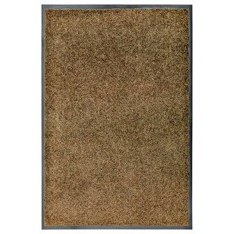 Deurmat wasbaar 60x90 cm bruin 1