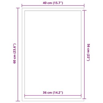Deurmat 40x60 cm antracietkleurig 7