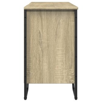 Wastafelkast 91x35x60 cm bewerkt hout sonoma eikenkleurig 5