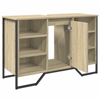Wastafelkast 91x35x60 cm bewerkt hout sonoma eikenkleurig 8