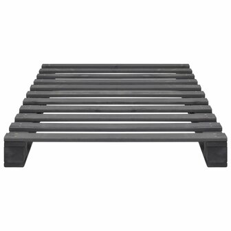 Bedframe pallet massief grenenhout grijs 90x200 cm 3