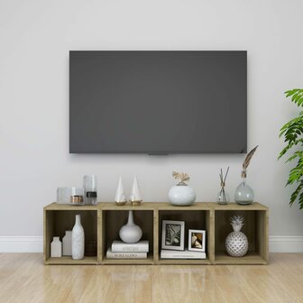 Tv-meubel 37x35x37 cm bewerkt hout sonoma eikenkleurig 9