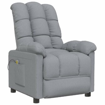 Massagestoel stof lichtgrijs 2
